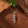 Necklace: Boys and Girls Hugging Each Other. Couple's Double-color Necklace. Minimalist and Niche Design. Unique Collar Chain.