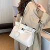 Trendy Tote Bag For Women  Summer New Large Capacity Commuting One Shoulder Bags Niche Simple PU Leather Female Handbags
