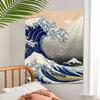Druck Die große Welle vor Kanagawa Wandteppich Hängend Schlafsaalzimmer Tagesdecke Decke Kinderzimmer Party Heimdekoration Geschenk