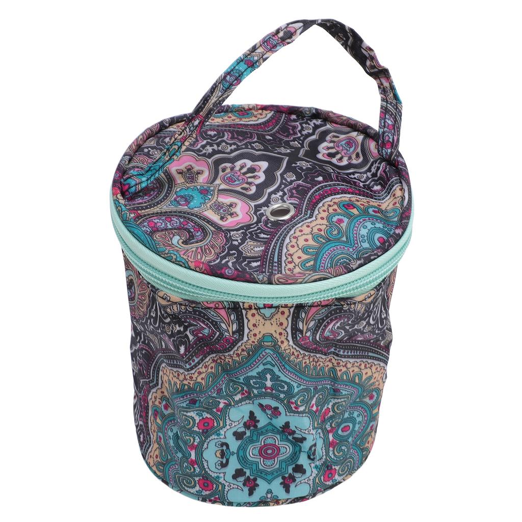 Portable Yarn Storage Bag 600D Oxford Cloth Small Crochet Bag Organizer with Top Threading Hole