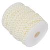 Faux Pearl Bead Garland String Round DIY Decoration Craft Clothing Accessories 6mm 25Meter RollBeige