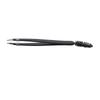 2PCS Eyebrow Tweezer Black Stainless Steel Ergonomic Design Eyelash Grafting Tweezer for Makeup