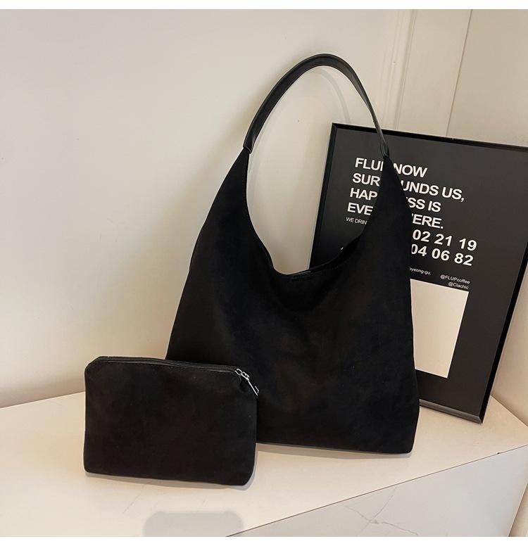 Maillard Tote Bag Women's 2025 New Large-capacity Commuter Bag Summer High-end Matte Retro Shoulder Bag