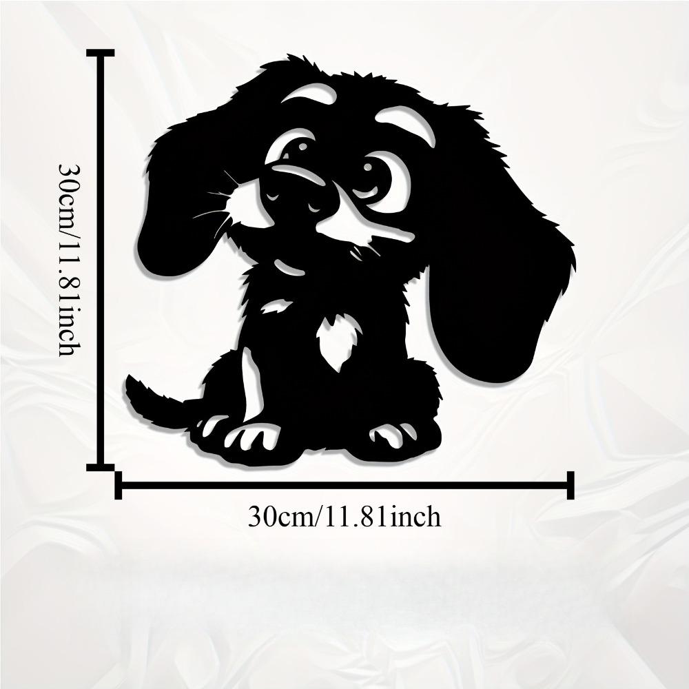 

Iron Puppy Dog Wall Art Weather Resistant Metal Statue Mural Modern Home Garden Decor Christmas Easter Halloween Gift Dog Lovers Outdoor 12in