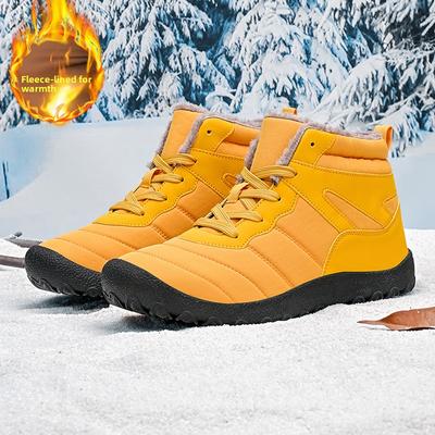 Heren winter warme sneeuwlaarzen omvatten grote antislip eenvoudige modieuze veelzijdige comfortabele katoenen schoenen