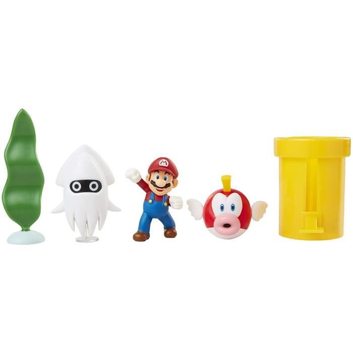 Nintendo Super Mario Diorama Set Plongée Avec Figurines De 6 CM, C'Est Inclus : Mario, Piou-Piou, Bêtisier, Tuyau De Chaleur...