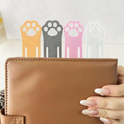 DYS Cat Paw Bookmark, 3D Printed One-Piece Mold, Elastic Stable Hold Hollow Book Clip for Reading Accessory