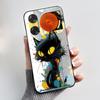 Custodia per Telefono Per ZTE Nubia Music 2 Custodia Z2460 Z2353 Estetica Gatto Carino Astronauta Nera Morbida TPU Silicone Copertura Protettiva Integrale