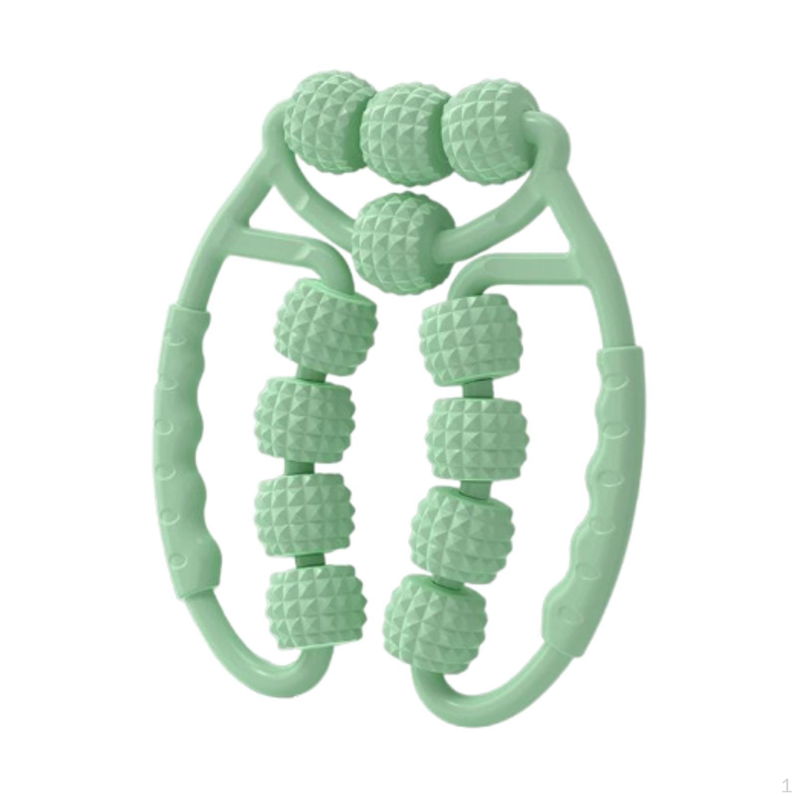 

Массажер для ног, роликовый инструмент для глубокого массажа тканей, 12 точек, 360°, пена для внутренних работ, бедер, икр, ног зелёный
