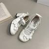 Fashion Korean Version Sweet Style Bow Knot Small Leather Shoes 2025 New Cute Princess Style Mary Jane Shoes