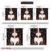 2pcs,2D Plane Printing Curtain Popular Cute Snowman Red Cardinal Christmas (3) Versatile Fabric (without Rod) Home Decor Ldeal