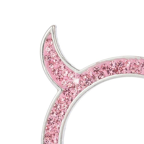 Rhinestone Car Ring Shiny Exquisite Fine Workmanship Devil Bling Ignition Ring Decoration Car Decor