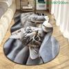 1pc Luxury Cute Cat Carpet, Durable Non-Slip Washable Indoor Rug For All Seasons, Halloween Thanksgiving Christmas Decor