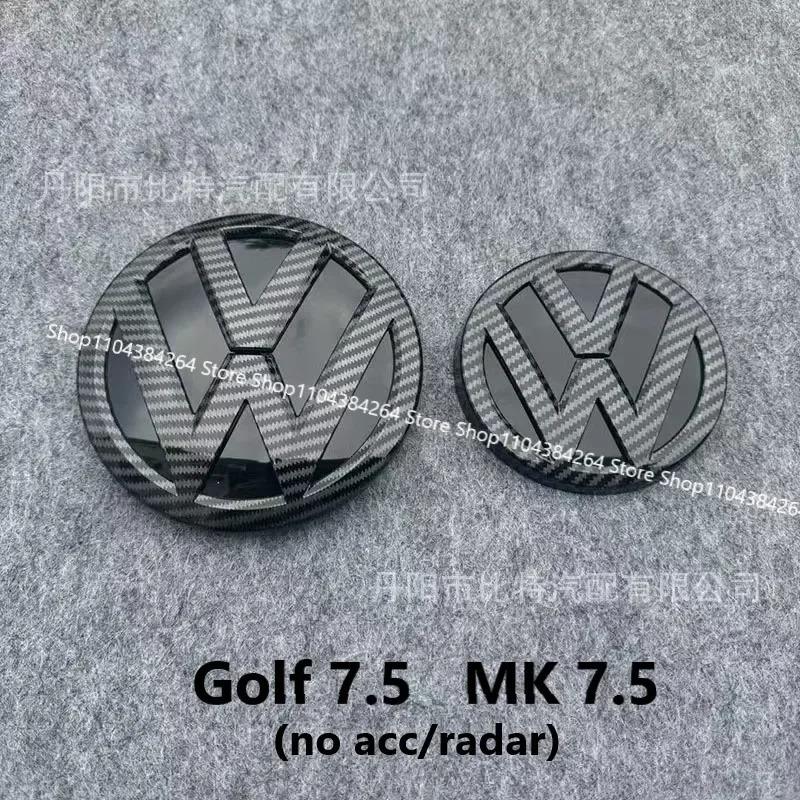 No Acc 2pcs Replacement Style for VW Golf 7.5 MK7.5 2018 2019 2020 Car Front Bonnet Grille Rear Trunk Emblem Logo Badge Sticker QX1