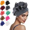 JYL TS DIY European American New Turban Cap Solid Color Drill Indian Headwrap Hat