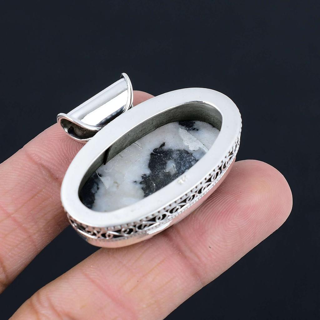 Büffel Türkis Edelstein Anhänger Massiv 925 Sterling Silber Anhänger Schmuck Geschenk Für Unisex