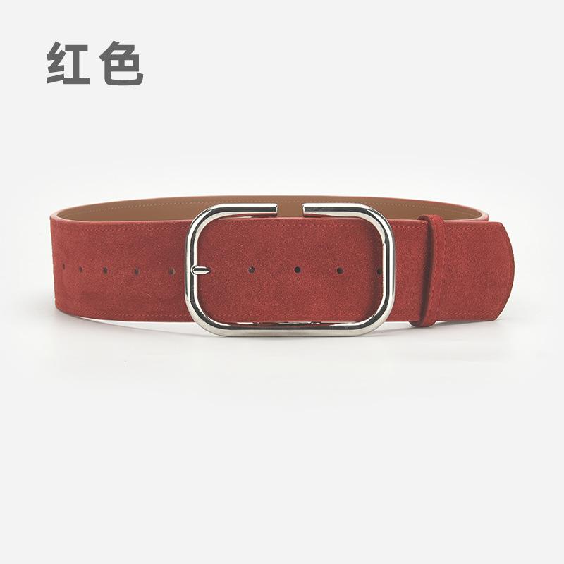 Retro Belt Women'S Coat Dress Decorative Leather Belt Simple Pin Buckle Waist Seal