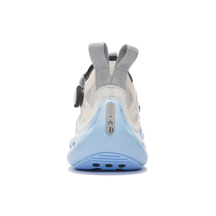 Li Ning Wu Xing 3 Non-Slip Wear-Resistant Mid-Top Casual Shoes Men Casual Shoes Gray Blue AZGS041-3