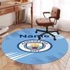 Benutzerdefinierter Name Manchester City Aufgedruckter Runder Teppich Teppich Stuhlteppich Bereichsteppich Eingang Fußmatten, für Bürostuhl Wohnzimmer Schlafzimmer Küche.