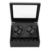 4+6 Automatic Watch Winder Box Carbon Fiber Display Case 10 Watch Storage Rotation