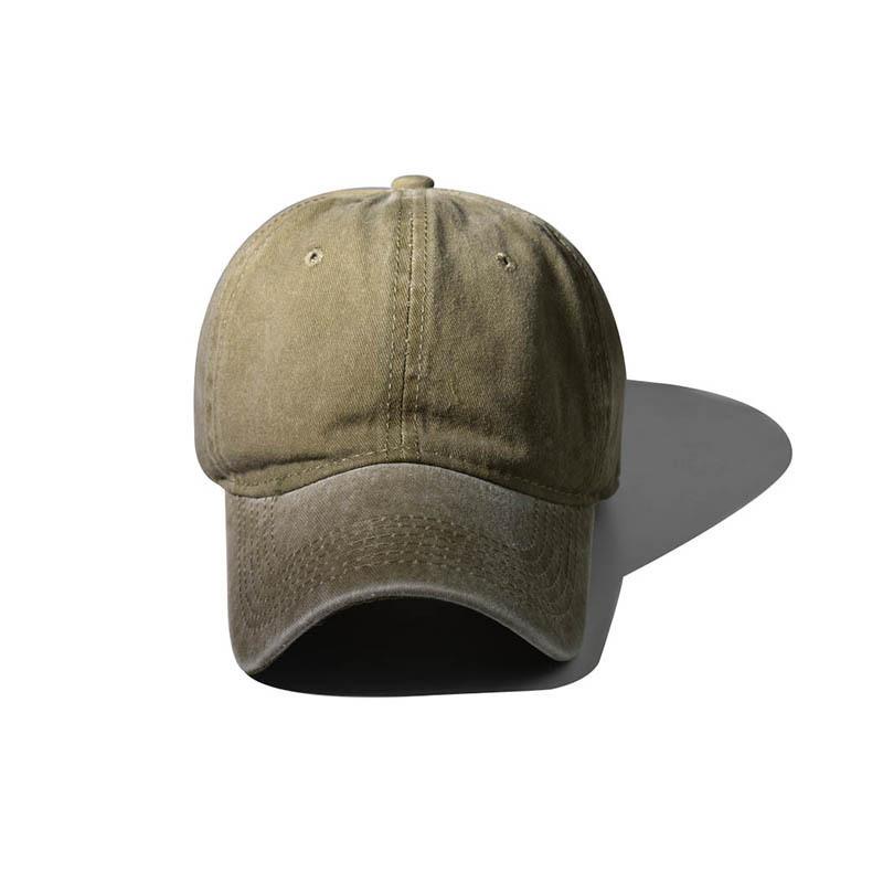 

Cotton Solid Hat Baseball Hat Sunshade Breathable Round Top Hat хаки