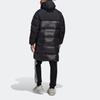 Adidas Originals Trefoil Spliced Design Mid-Length Duck Down Hooded Puffer Jacket Men Outerwear Black HL9209
