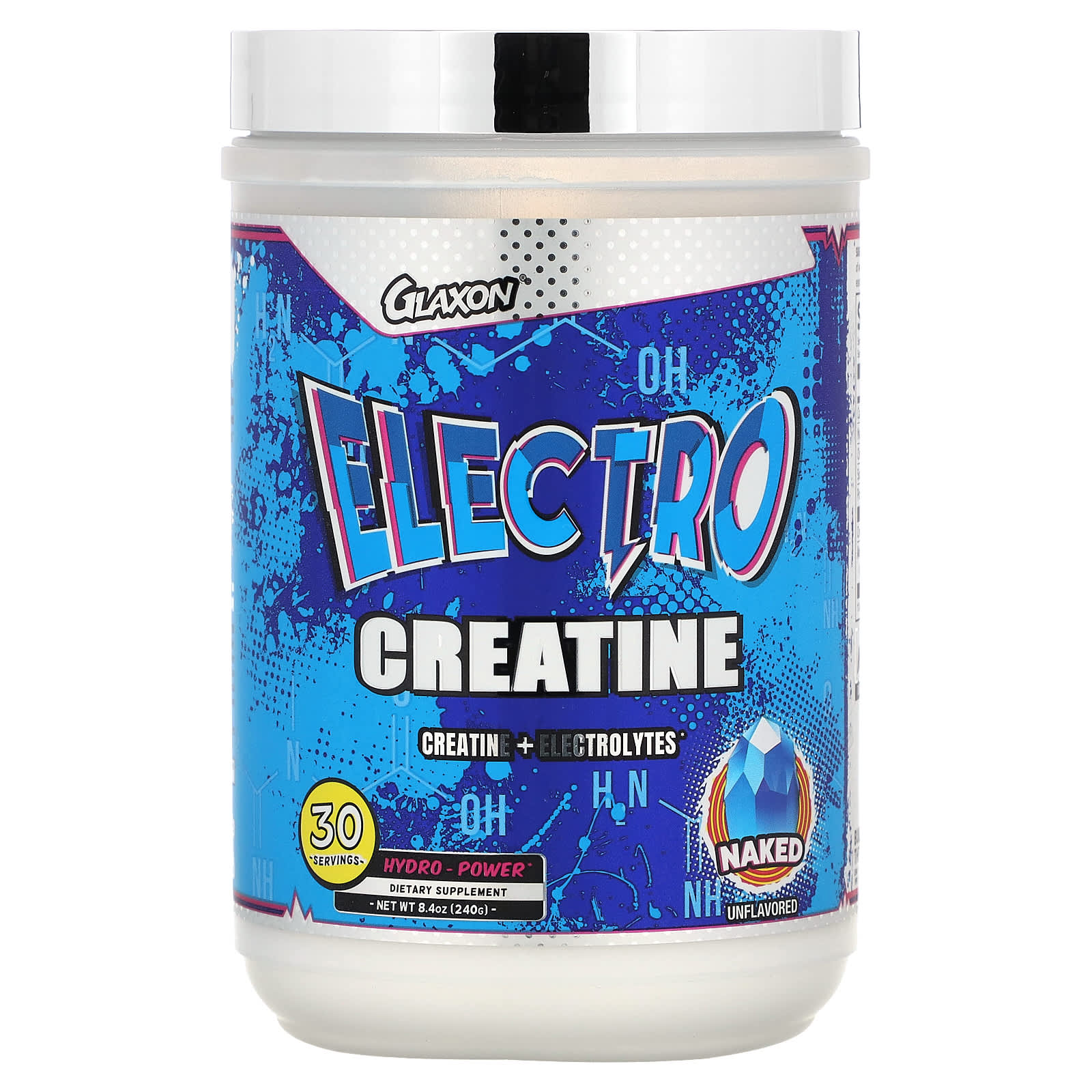 

Electro Creatine, Naked Unflavored, 240G(8.4Oz)