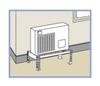 Air Conditioner Outdoor Unit Installation Stand for Flat and Inclined Installation B-HZAM3