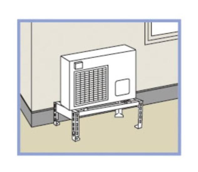 Air Conditioner Outdoor Unit Installation Stand for Flat and Inclined Installation B-HZAM3