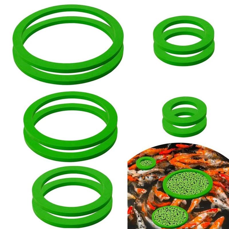 

5/6/10 шт. Кольца для плавающих растений для аквариума, Кольца для кормления рыб, Плавающие кольца для блокировки травы для аквариума, Пруда, Аксессуары 10pcs round green