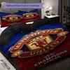 Emblema Manchester Glory Set da tre pezzi (1 * copripiumino + 2 * federa, senza nucleo) Set biancheria da letto 2D Piatto Regalo di Natale Compleanno