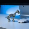 Posable Skeleton Toy 3D Printed Horse Figurines, Articulated Ornaments, Movable Joints Realistic Bone Structure Model Fidgety for Home Office