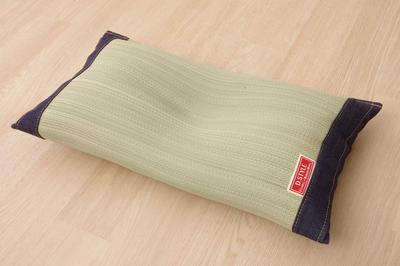 IKEHIKO Igusa Pillow "Mile" Concave Flat Pillow, Approx. 50 X 30 Cm, Made In Japan #3644809