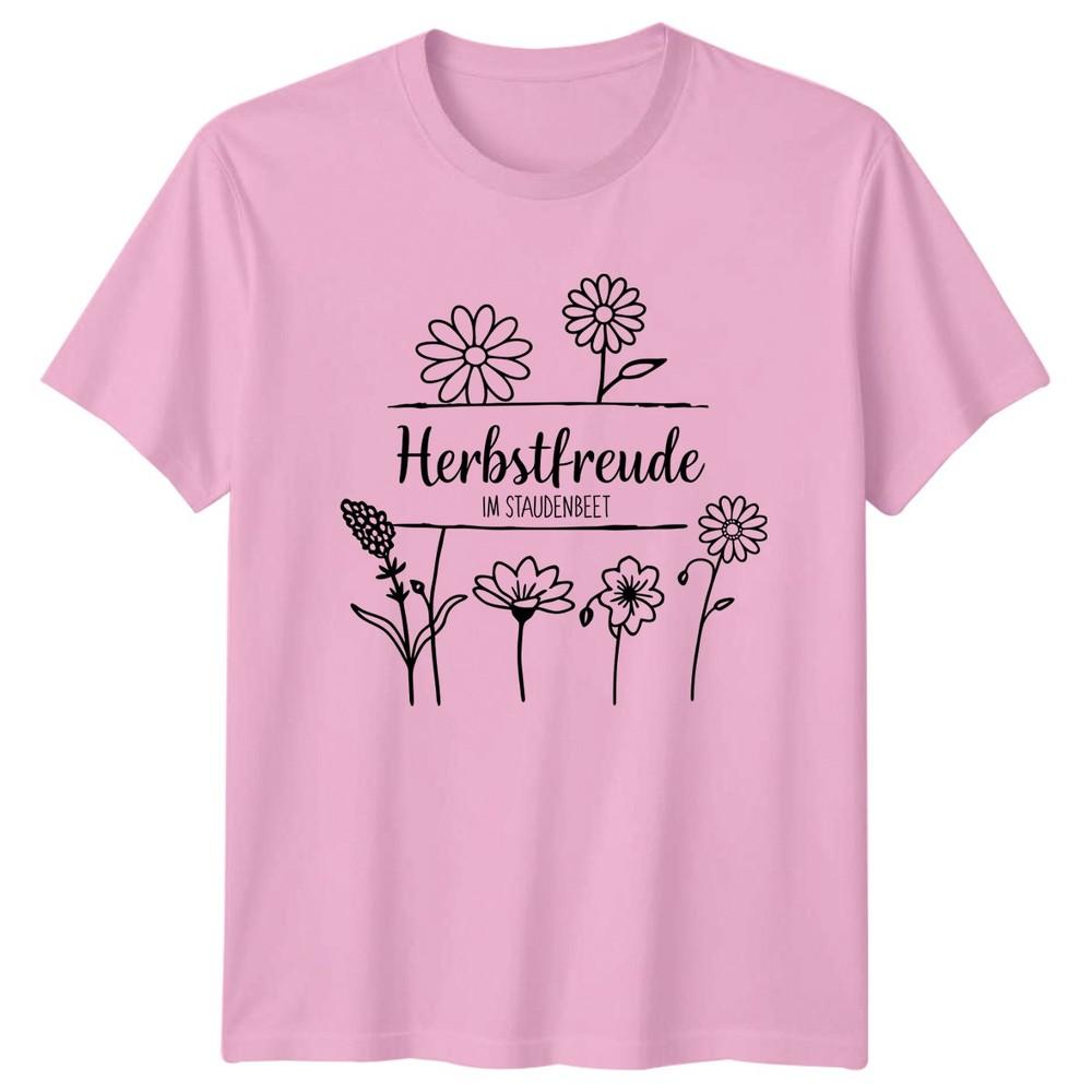 Autumn Joy In the Flower Bed Unisex T-Shirt Autumn Gardening Gift For Her