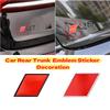 3D Square Car Rear Trunk Emblem Badge Sticker Styling Decoration Accessories