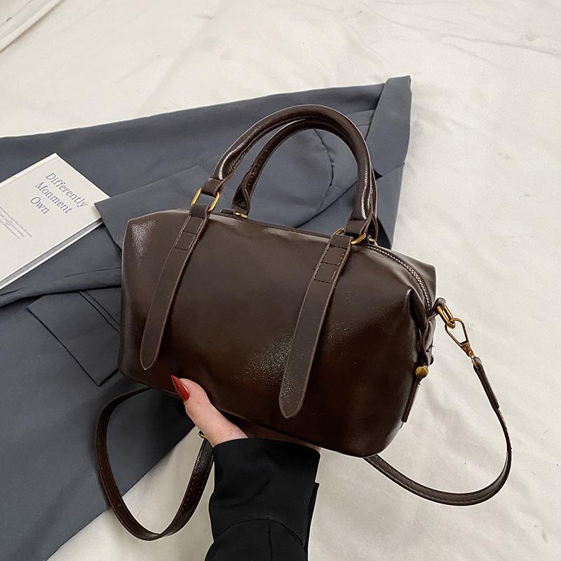 Vintage Premium Maillard Handbag Female Tide Commuter Versatile Boston Bag Casual Messenger Bag