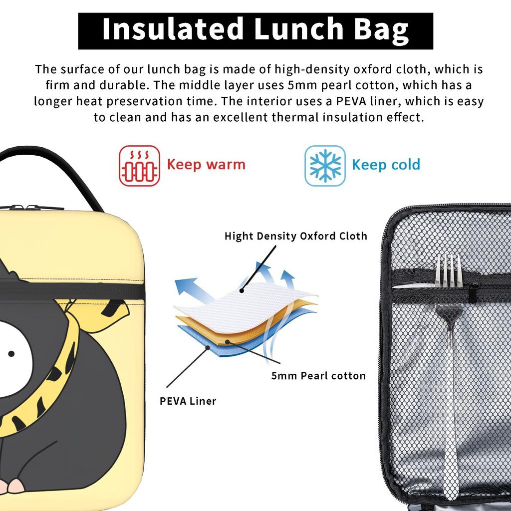 P-chan Ranma 1/2 Lunch Bag Vintage Lunch Box School Portable Zipper Thermal Tote Handbags For Child Oxford Graphic Cooler Bag