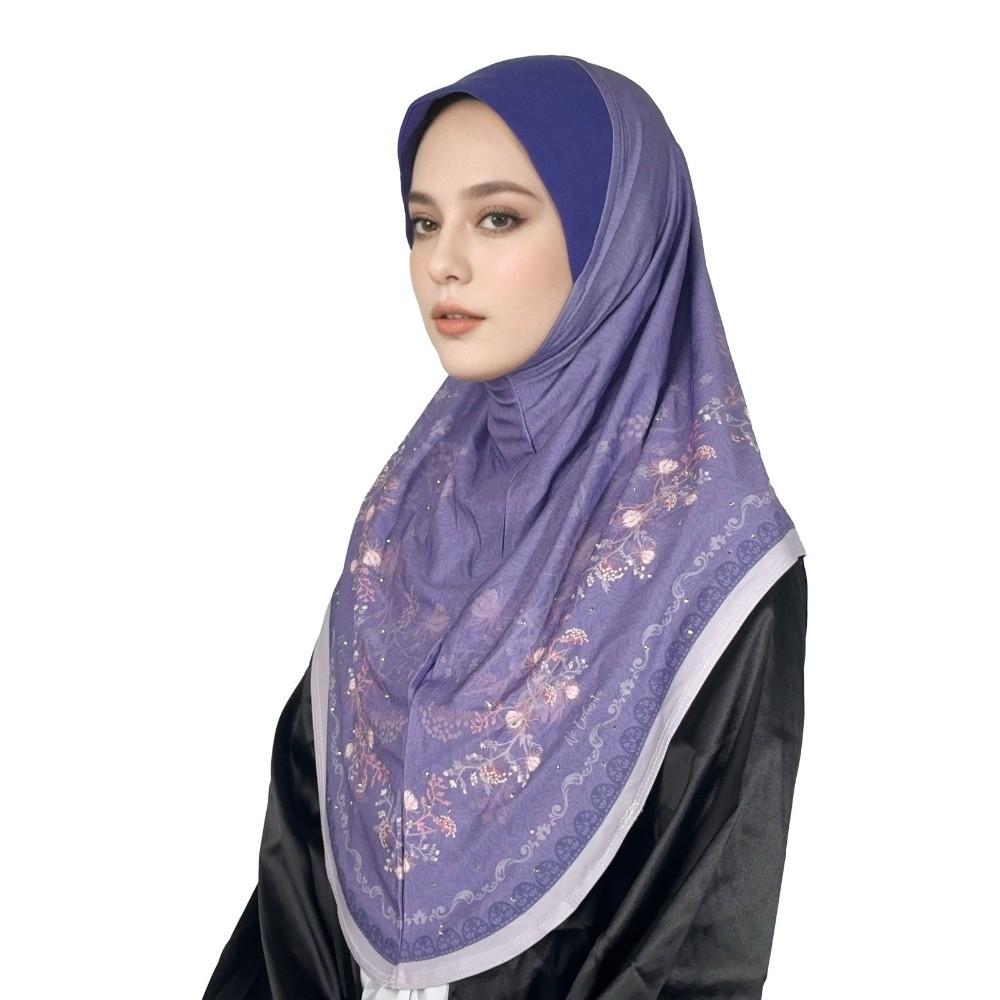 Full Coverage Instant Hijab Soft Floral Prayer Hijab New Women Hijab Scarf  for Women