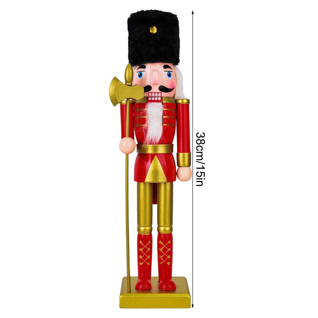 Traditional Wooden Nutcracker Nutcracker Christmas Decor Collectible Festive Decor For Fireplace Counter Countertop Party