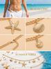 Metallic Summer Beach Starfish Shell Waist Chain Women Sexy Bikini Belly Body Chain Vacation Jewelry Accessories