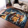 1pc Christmas Themed Rug, Foxy Christmas Print, Bedside Carpet, Non Slip Laundry Room Mat, Machine Washable Water Absorbing Entrance Door Ma