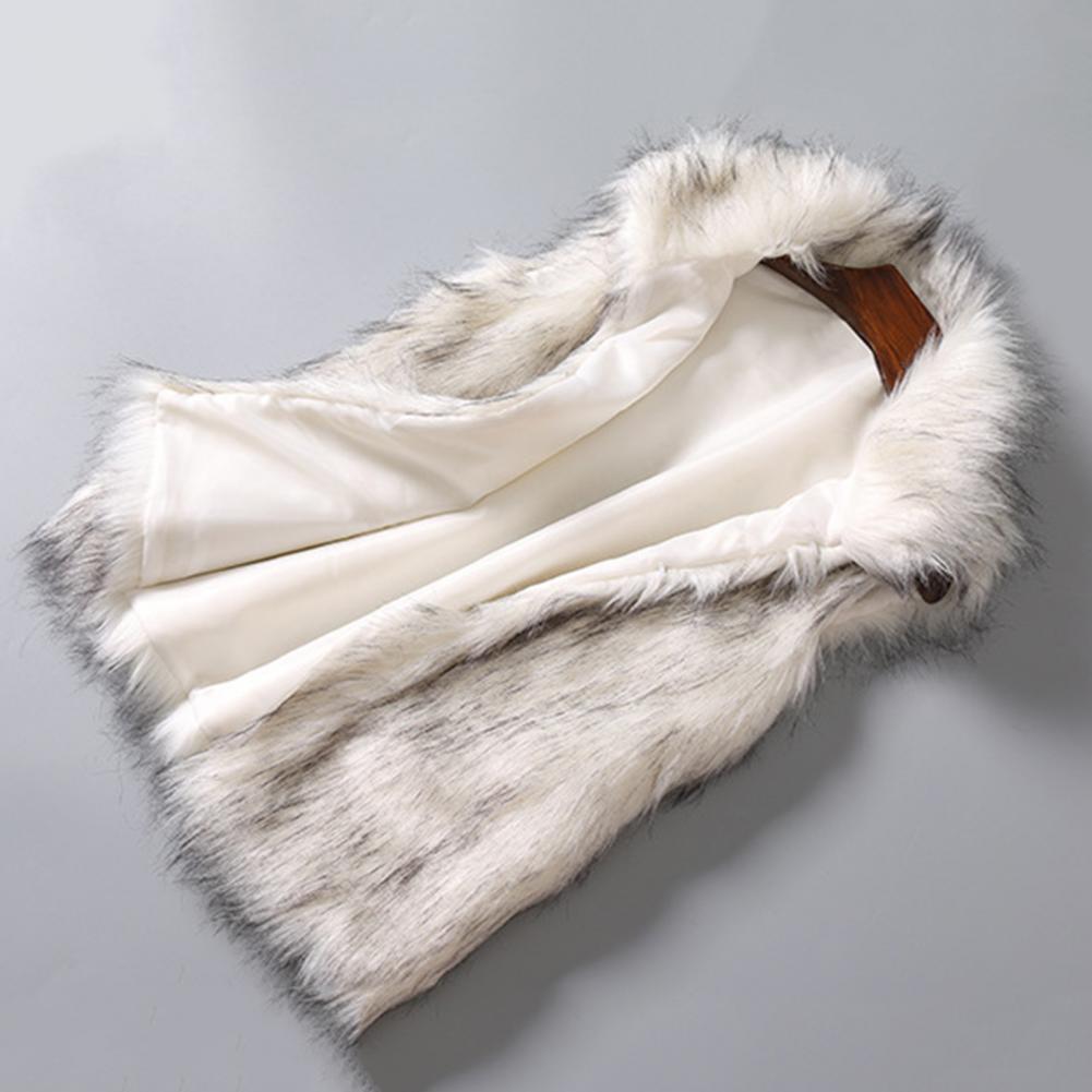 Fashion Fluffy Waistcoat Windproof Faux Fur Vest Women Plus Size Furry Coat Pockets Comfortable Vest Coat for Shopping