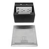 Recessed Floor Socket 2 Receptacles 2 Network Ports PC Stainless Steel Floor Electrical Outlet with Sealing Ring