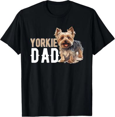 Lustiges Hundedesign Yorkshire Terrier Hund Yorkie Yorkie Papa T-Shirt Geschenk Unisex T-Shirt
