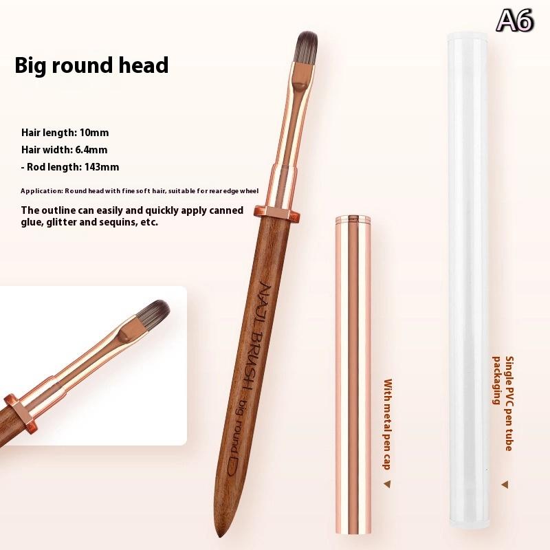 Sandelholz Nagellack Pinsel Ständer Design Malen Nageldesign Stift Detailpinsel Zeichenwerkzeug Maniküre Stift