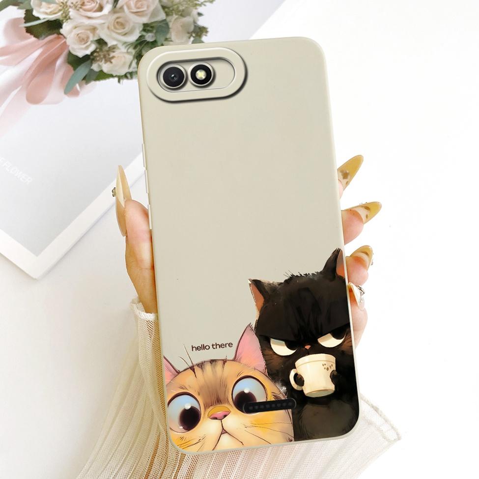 Casing For Redmi 6A Cover Fashion Cartoon Cute Funny Painted Silicone Phone Case M1804C3CG M1804C3CH M1804C3CI