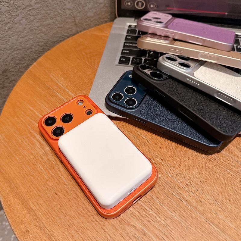 For MagSafe Solid Color Frame Artificial Leather Magnetic Phone Case For iPhone 17 Pro Max 15 13 14 16 Pro Max Bumper Back Cover