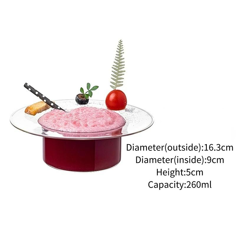 UFO Shaped Creative Cocktail Glasses Restaurant Hotel Molecule Cocktail Glass UFO Dry Ice Art Decorate Dish Sashimi Plate