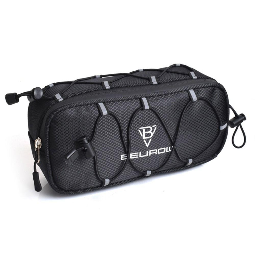 

Водонепроницаемая велосипедная передняя сумка большой емкости для верховой езды, многофункциональная велосипедная передняя сумка для горного велосипеда 2.1L-245x115x75mm чёрный