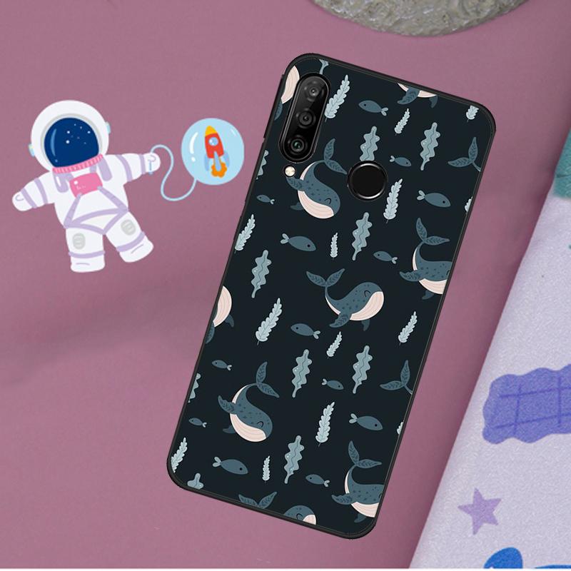 Baby Whale For Huawei Nova 12s 12i 11i 8i Y73 Y72 Y61 Y91 Y90 Y70 Y60 9 10 SE P30 P40 Lite P60 Pro Case